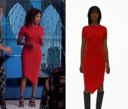 The Morning Show: Season 3 Episode 3 Christina's Red Midi Dress | Shop ...