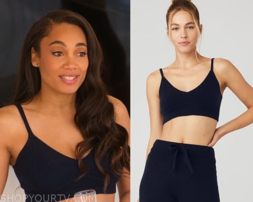 Basketball Wives: Season 10 Episode 5 White & Silver Fendi Logo Trim Sports  Bra