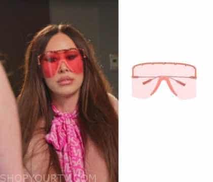 Louis Vuitton Grease Sunglasses worn by Mary Cosby as seen in The