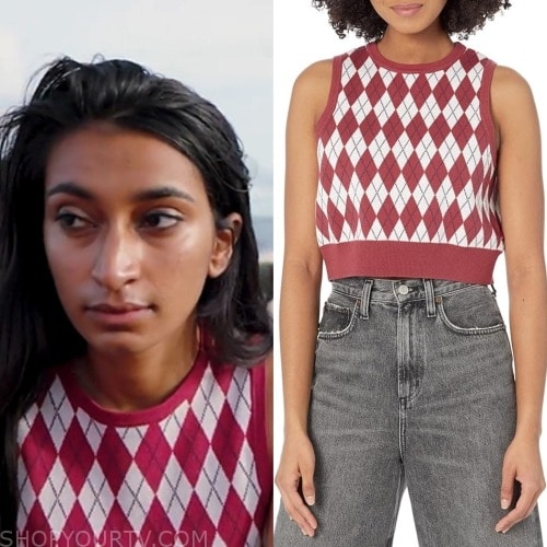 Levi's Women's Ilia Argyle Cropped Sweater Vest