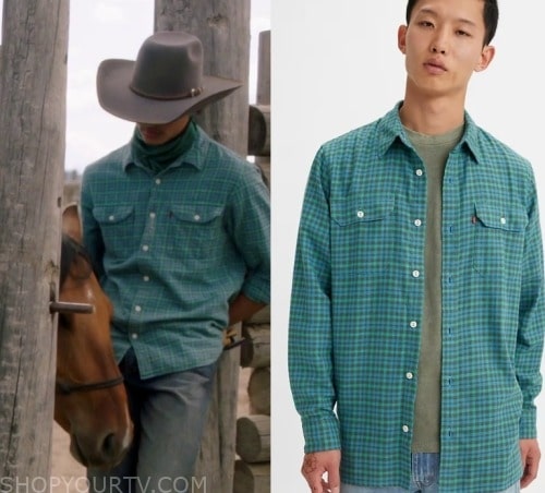 Heartland: Season 17 Episode 1 Green Checked Shirt | Shop Your TV