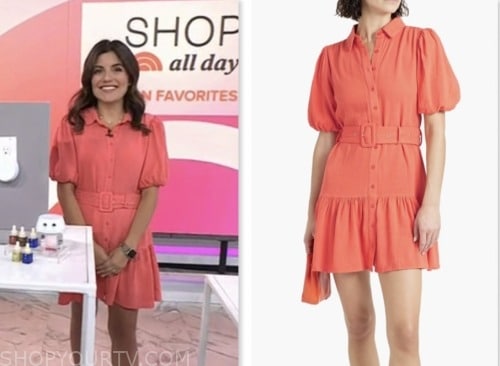 The Today Show: October 2023 Adrianna Barrionuevo Brach's Coral Belted ...