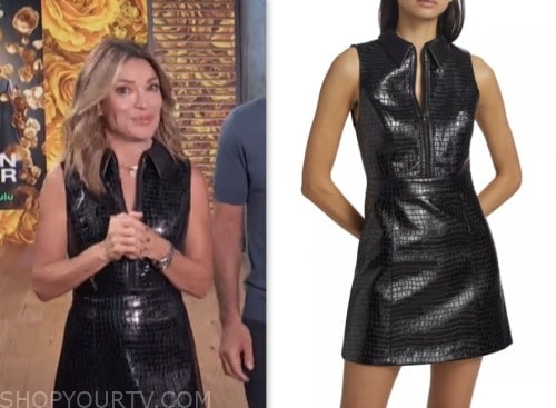 Access Daily: October 2023 Kit Hoover's Black Leather Zip-Front Dress ...