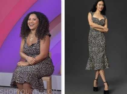 The Today Show: October 2023 Arianna Davis's Leopard Sweetheart Midi ...