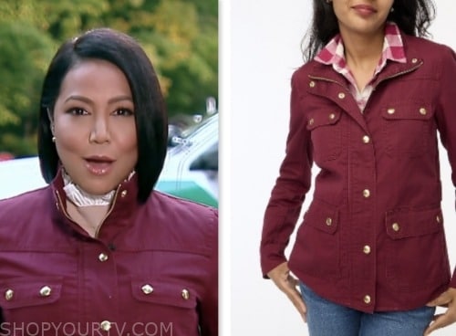 Good Morning America: October 2023 Stephanie Ramos's Red Field Jacket ...