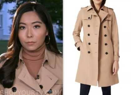 Good Morning America: October 2023 Selina Wang's Beige Trench Coat ...