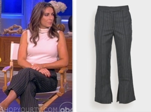 The View: October 2023 Alyssa Farah Griffin's Grey Pinstripe Cropped ...