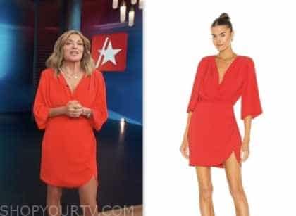 Access Hollywood: October 2023 Kit Hoover's Red Mini Dress | Shop Your TV