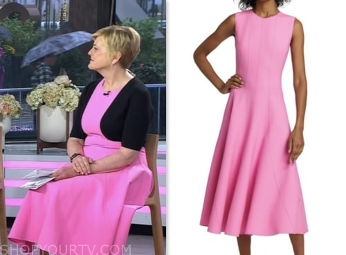 The Today Show: October 2023 Anne Thompson's Pink Midi Dress | Shop Your TV