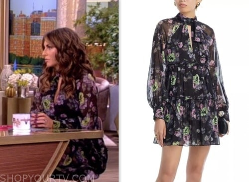 The View: October 2023 Alyssa Farah Griffin's Black Floral Print ...