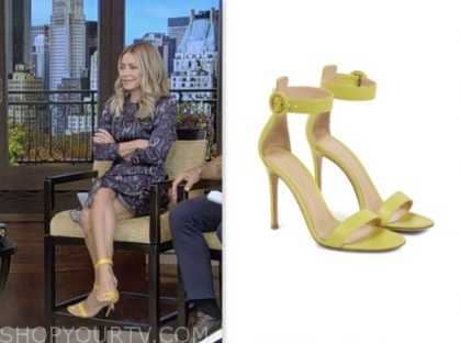 Live with Kelly and Mark: October 2023 Kelly Ripa's Yellow Sandals ...