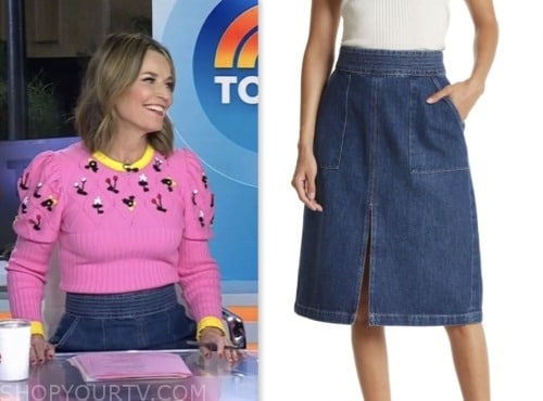 The Today Show: October 2023 Savannah Guthrie's Denim Pencil Skirt ...