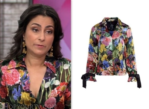 CBS Mornings: October 2023 Dr. Celine Gounder's Floral Blouse | Shop ...