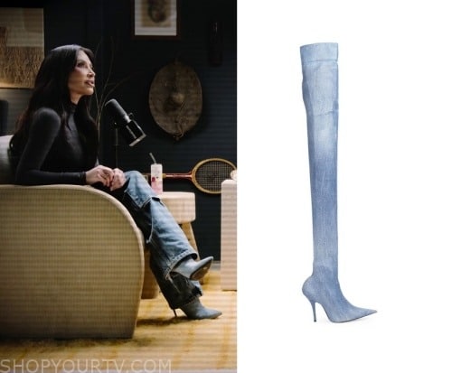 The Kardashians: Season 4 Episode 5 Kim's Denim Knife Boots | Shop Your TV