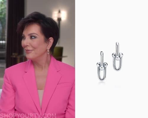 The Kardashians: Season 4 Confessional Kris' Silver Earrings | Shop Your TV