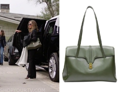 WornOnTV: Alex's green leather handbag on The Morning Show