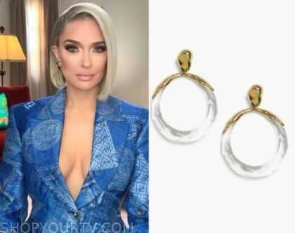 Real Housewives of Beverly Hills: Season 12 Episode 9/10 Dorit's Gold LV  Hoop Earrings