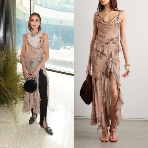 Fall Outfit Idea: Olivia Palermo's Marchesa Voyage Moto Jacket, Jeans,  Aquazurra Shoes