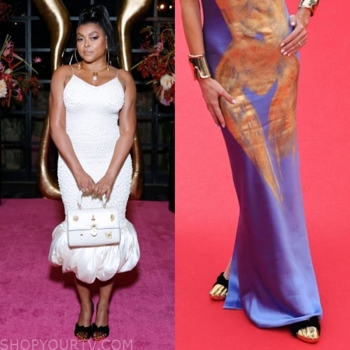 Camo Cool: Taraji P. Henson's Print Leggings and Slip-On Sneakers