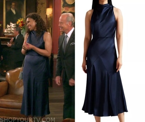 Frasier Reboot: Season 1 Episode 5 Olivia's Silk High Neck Dress | Shop ...