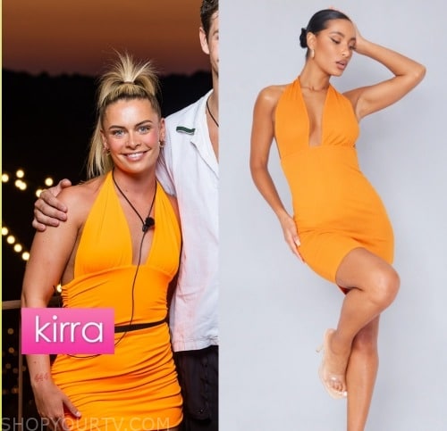 Zara Denim Corset worn by Kirra Schofield as seen in Love Island Australia  (S05E08)