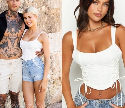 Love Island (AU): Season 5 Episode 12 Nakia's White Corset Top