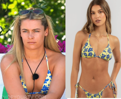 Zara Denim Corset worn by Kirra Schofield as seen in Love Island Australia  (S05E08)