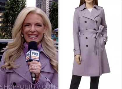 Fox and Friends: November 2023 Janice Dean's Purple Trench Coat | Shop ...