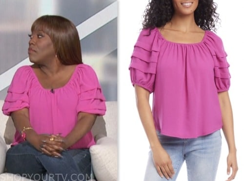 WornOnTV: Sheryl's leopard print zip down blouse on The Talk, Sheryl  Underwood