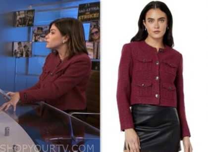 NBC News Daily: November 2023 Chloe Melas's Pink Tweed Jacket | Shop ...