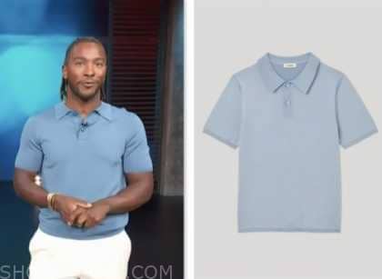 Access Hollywood: November 2023 Scott Evans's Blue Polo Shirt | Shop ...