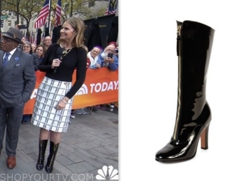 The Today Show: November 2023 Savannah Guthrie's Black Patent Leather ...