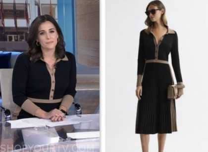 The Today Show: November 2023 Hallie Jackson's Black and Tan Contrast ...