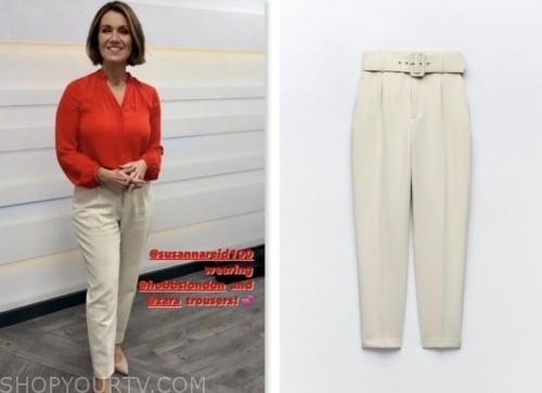 Good Morning Britain: November 2023 Susanna Reid's Brown Leather Trousers  Pants