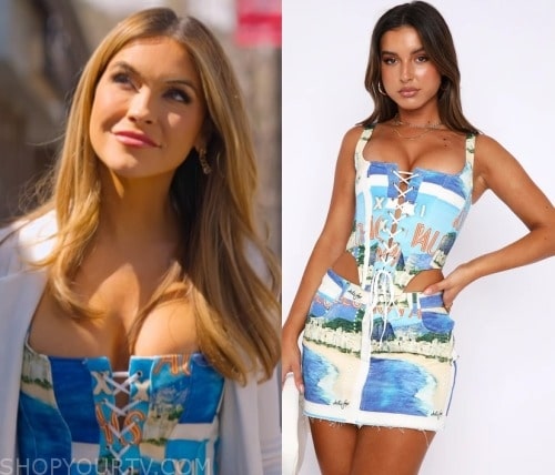 Selling Sunset: Season 7 Episode 9 Chrishell's Lace Up Corset Top