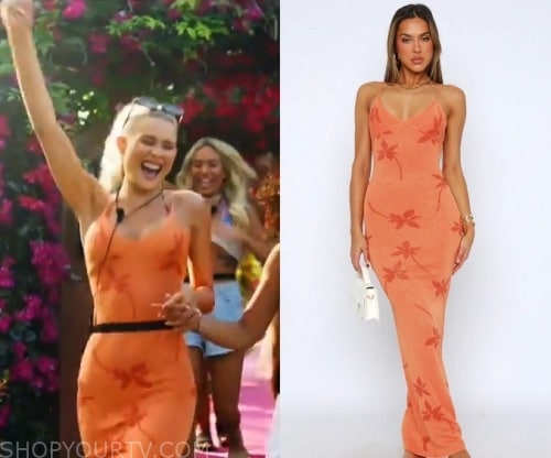 Love Island (AU): Season 5 Episode 13 Nakia's Orange Midi Dress