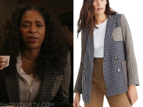 Shining Vale: Season 2 Episode 6 Patchwork Plaid Jacket | Shop Your TV