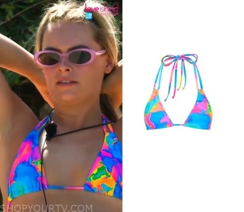 Zara Denim Corset worn by Kirra Schofield as seen in Love Island Australia  (S05E08)