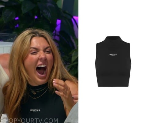 Stax High Neck Cropped Tank Nandex worn by Graciemae Sinclair as