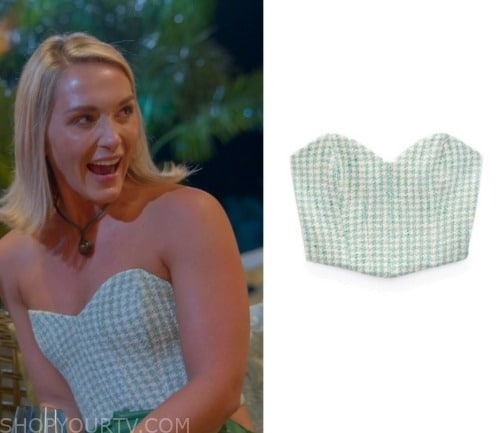 Twin Love: Season 1 Episode 8 Morgan's Houndstooth Corset Top