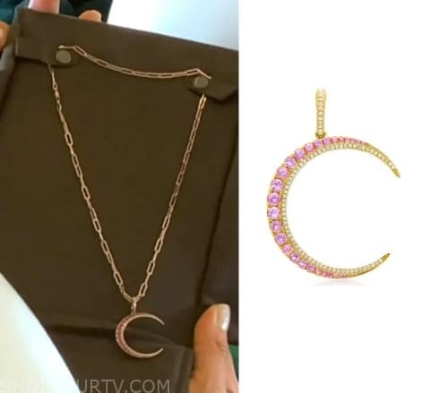 Real Housewives of Beverly Hills: Season 13 Episode 2 Crystal's Crescent  Moon Necklace Pendant (Birthday Gift)