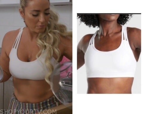 90 Day Fiance The Other Way: Season 5 Epsiode 21 Daniele's White Multi  Strap Crop Top