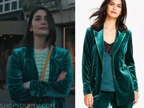 The Lazarus Project: Season 2 Episode 2 Sarah's Green Velvet Blazer ...