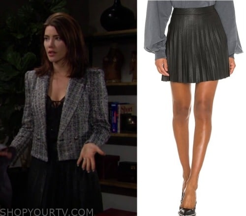 Bold and the Beautiful: December 2023 Steffy's Pleated Leather Mini ...