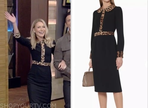 Live with Kelly and Mark: December 2023 Kelly Ripa's Black Leopard Trim ...