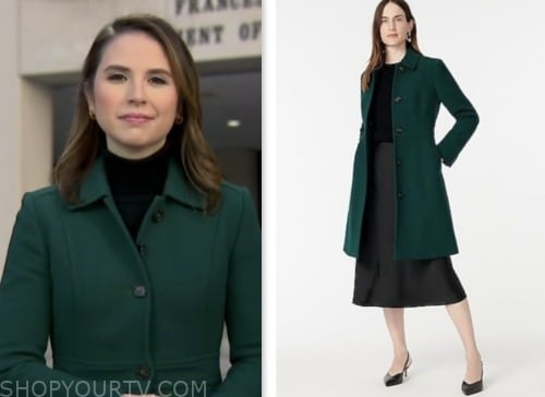 Good Morning America: December 2023 Elizabeth Schulze's Green Coat