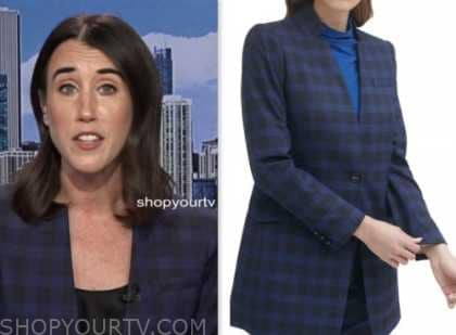 NBC News Daily: December 2023 Maggie Vespa's Blue Plaid Blazer | Shop ...