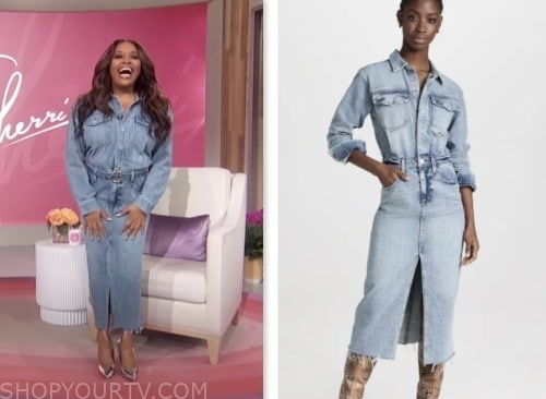 Sherri: December 2023 Sherri Shepherd's Denim Midi Dress | Shop Your TV