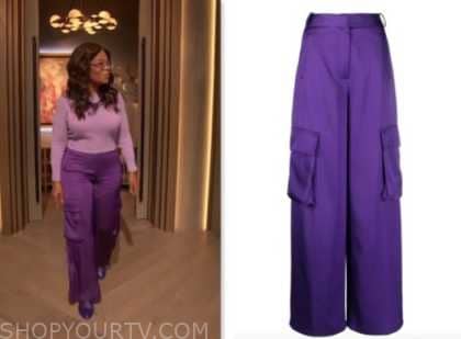 Drew Barrymore Show: December 2023 Oprah Winfrey's Purple Satin Cargo ...