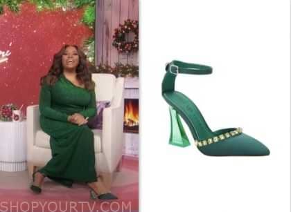 Sherri: December 2023 Sherri Shepherd's Green Embellished Heels | Shop ...